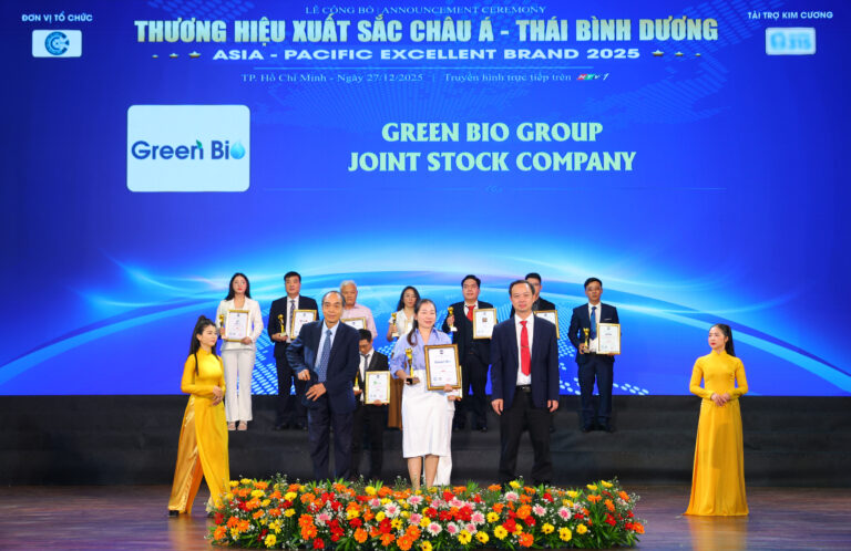 Tập đoàn Green Bio vinh dự nhận giải “Top 10 thương hiệu xuất sắc châu Á – Thái Bình Dương”