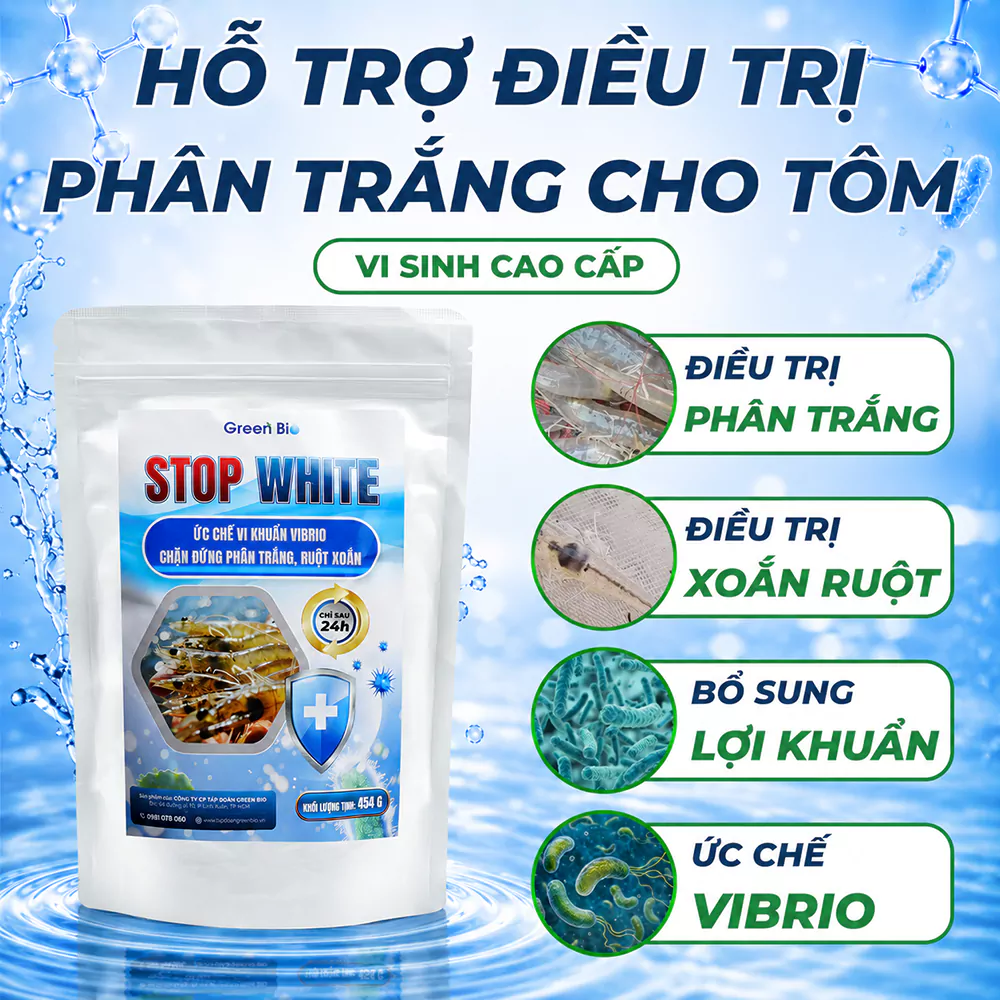 Men đường ruột cho tôm Stop White