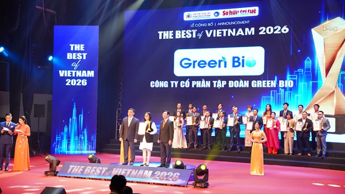 Green Bio vinh dự nhận giải thưởng Sản Phẩm Dịch Vụ Uy Tín Chất Lượng Hàng Đầu Việt Nam