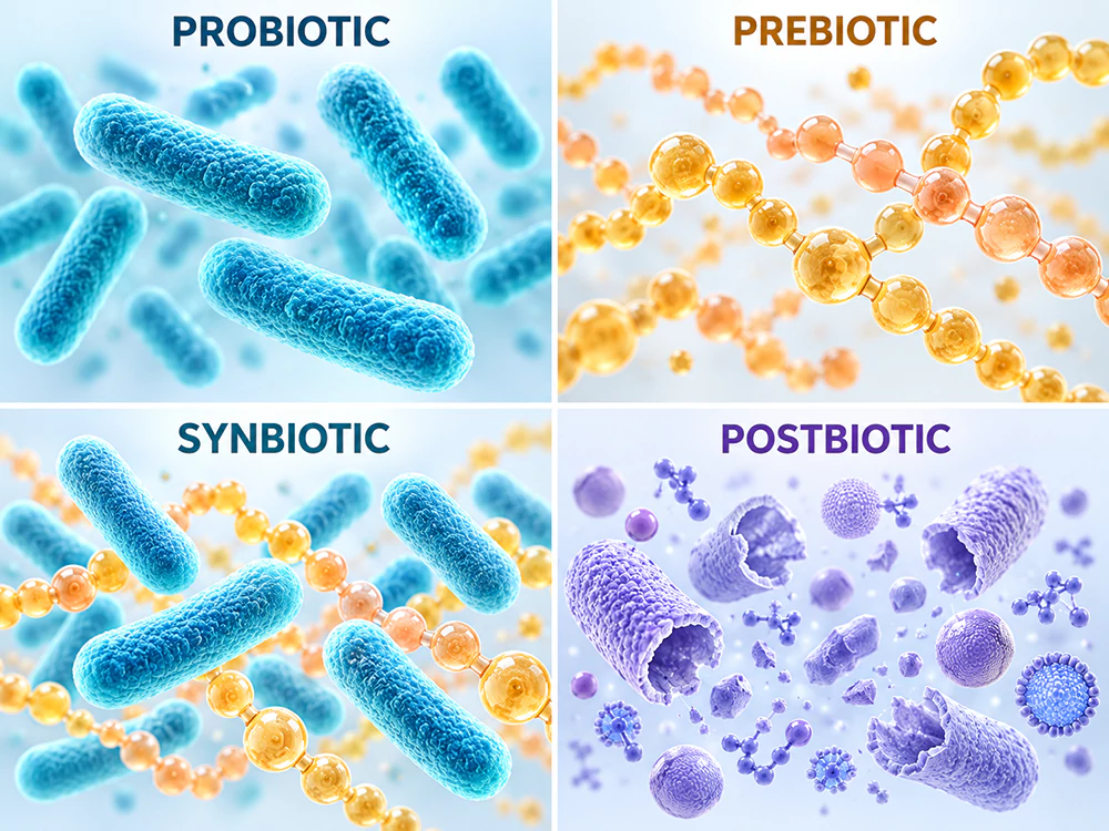 Probiotic, prebiotic, synbiotic và postbiotic Probiotic, prebiotic, synbiotic và postbiotic