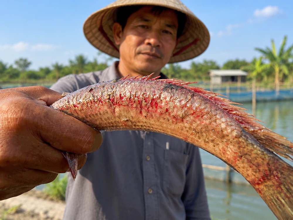 cá lóc bị bệnh lở loét cá lóc bị bệnh lở loét